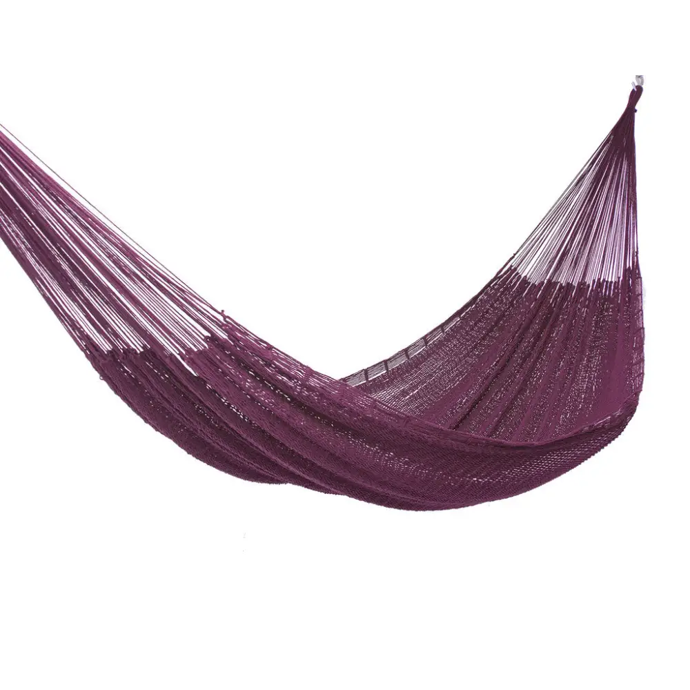 Outdoor undercover cotton Mayan Legacy hammock King size Maroon - Home & Garden > Hammocks