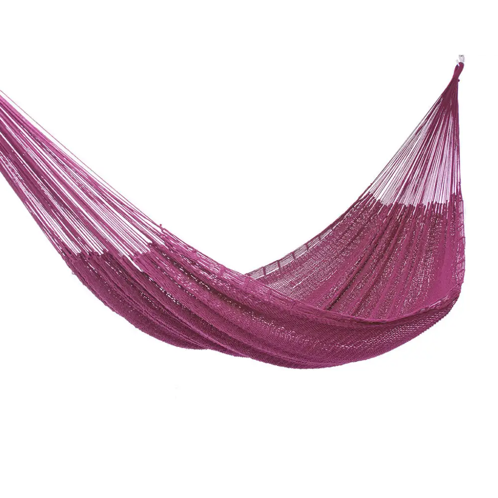 Outdoor undercover cotton Mayan Legacy hammock King size Mexican Pink - Home & Garden > Hammocks