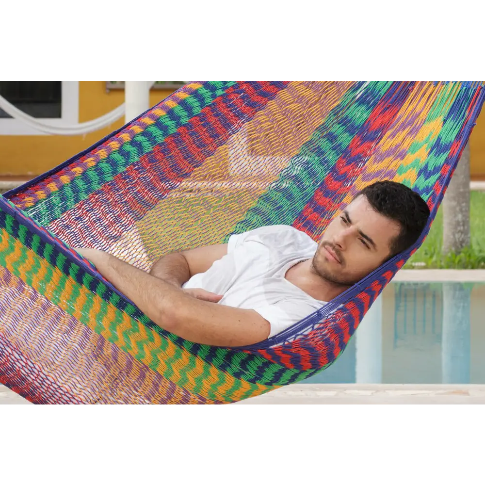Outdoor undercover cotton Mayan Legacy hammock King size Mexicana - Home & Garden > Hammocks
