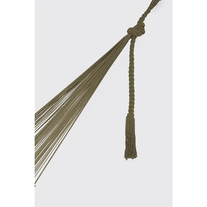 Outdoor undercover cotton Mayan Legacy hammock with hand crocheted tassels King Size Cedar - Home & Garden > Hammocks