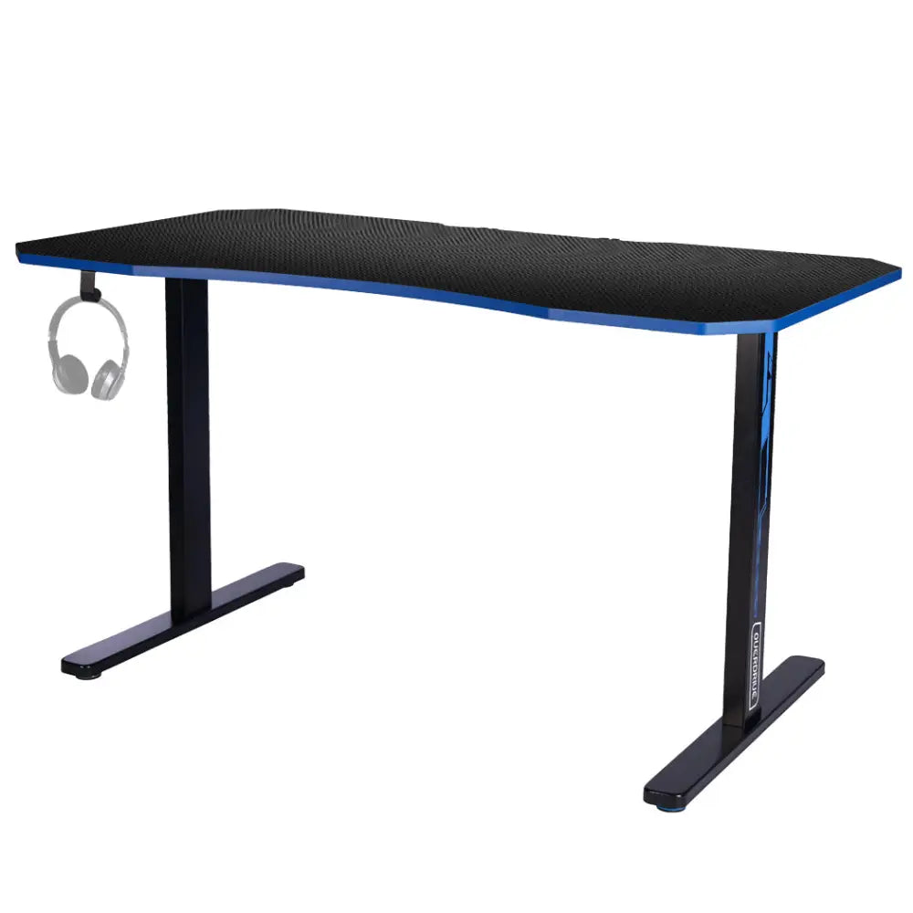 OVERDRIVE Gaming Desk 139cm PC Table Computer Setup Carbon Fiber Style Black - Furniture > Office