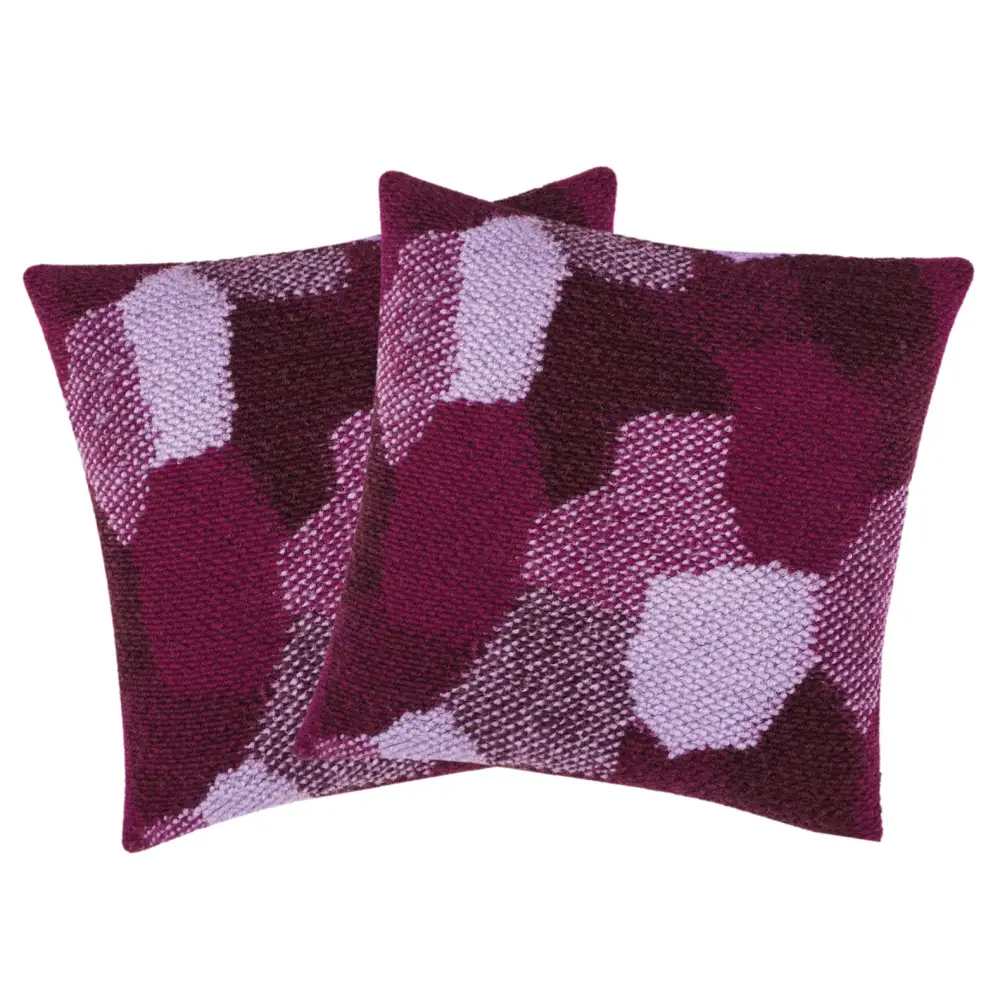 Pack of 2 Giovanni Fuchsia Purple Cushion Cover Made In Europe - Home & Garden > Decor