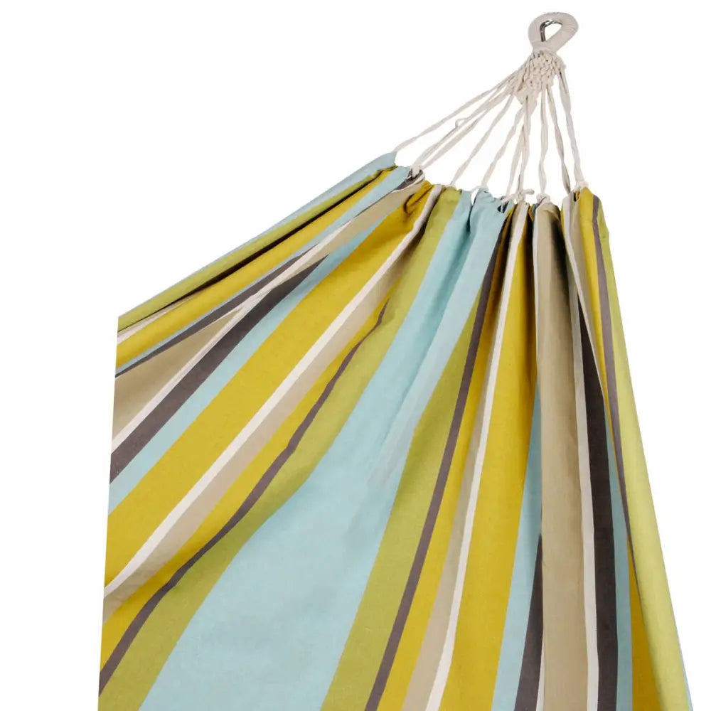 Pack of 4 Corban Aqua Hammocks Multicoloured Stripes 220x140cm - Home & Garden > Hammocks