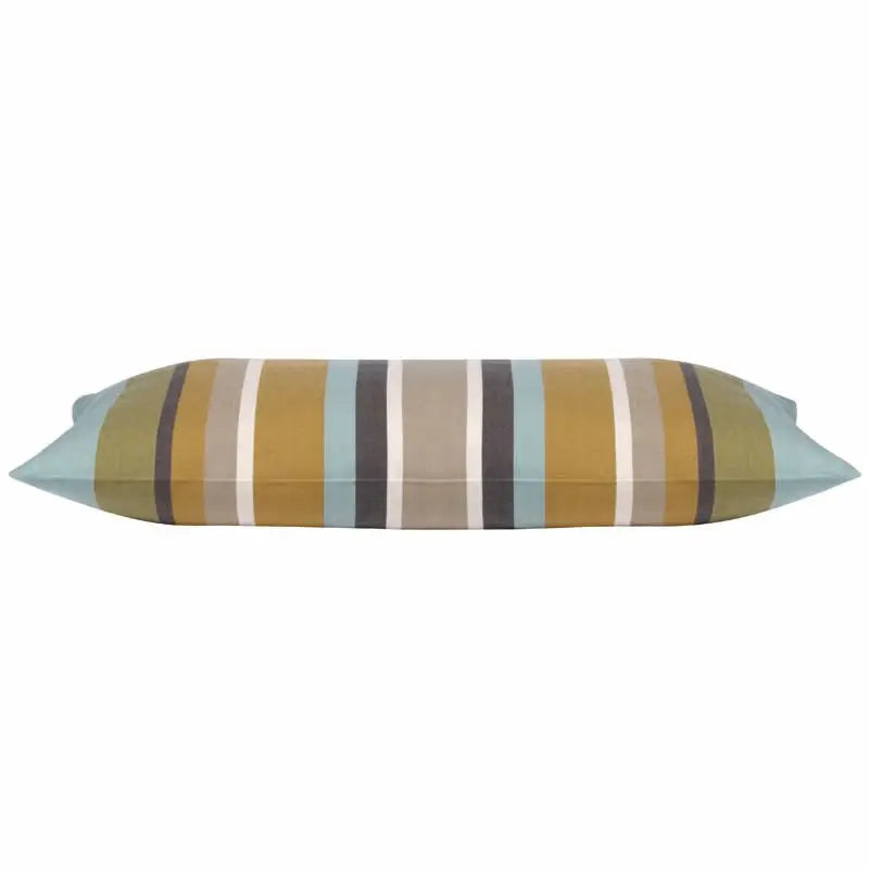 Pack of 4 Corban Aqua Rectangle 35x70cm Striped Multicoloured Cushion Cover Nautical - Home & Garden > Decor