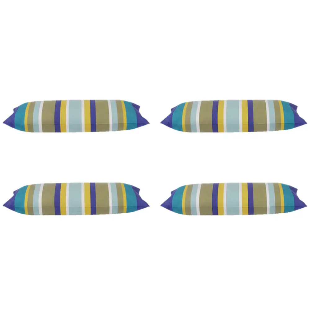 Pack of 4 Corban Royal Rectangle 35x70cm Striped Multicoloured Cushion Cover - Home & Garden > Decor