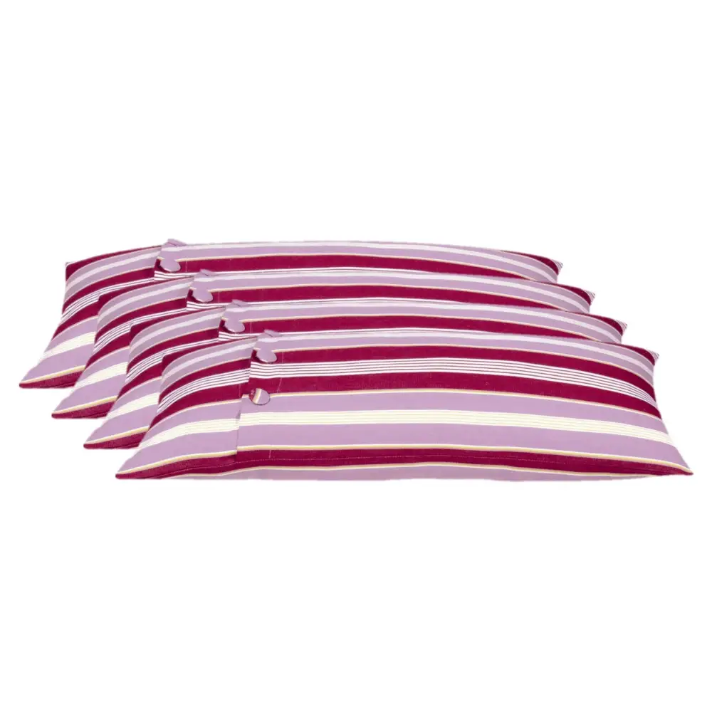 Pack of 4 Coste Fuchsia 35x70cm Multicoloured Striped Cushion Cover - Home & Garden > Decor