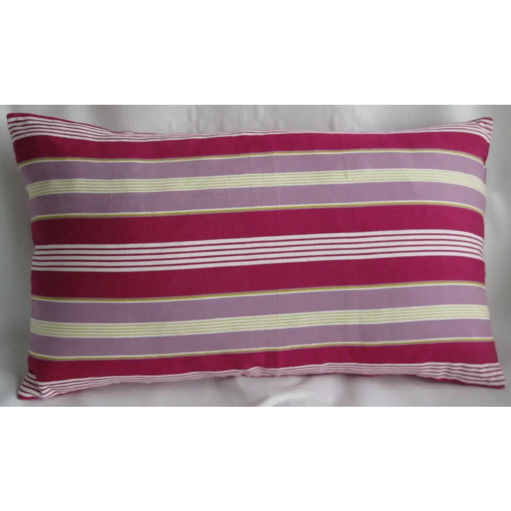 Pack of 4 Coste Fuchsia 35x70cm Multicoloured Striped Cushion Cover - Home & Garden > Decor