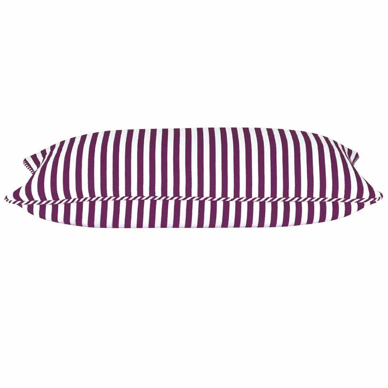 Pack of 4 Dandi Fuchsia Plum Purple & White Rectangle Cushion Covers - Home & Garden > Decor