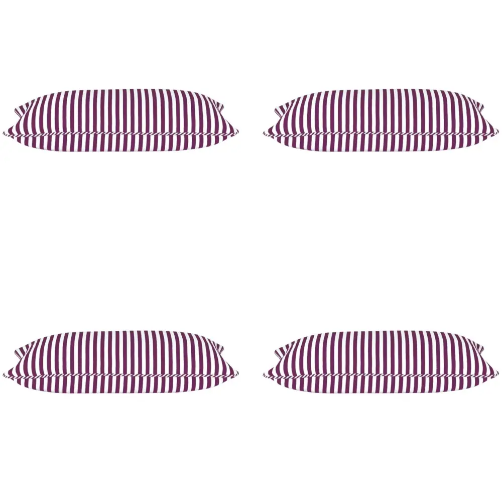 Pack of 4 Dandi Fuchsia Plum Purple & White Rectangle Cushion Covers - Home & Garden > Decor