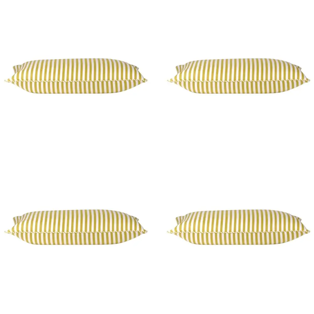 Pack of 4 Dandi Mustard Yellow & White Rectangle Cushion Covers - Home & Garden > Decor
