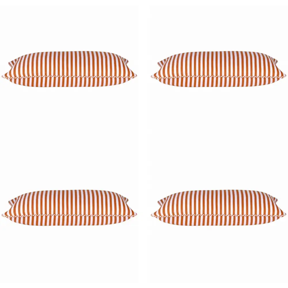 Pack of 4 Dandi Orange & White Rectangle Cushion Covers - Home & Garden > Decor