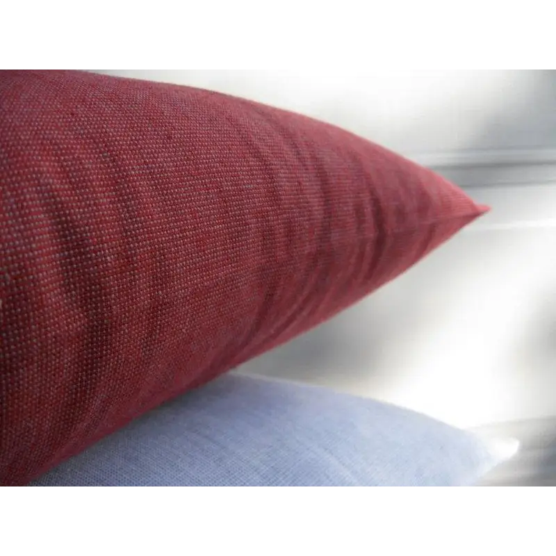 Pack of 4 Elements Deep Red Solid Base Colour Square Cushion Covers - Home & Garden > Decor