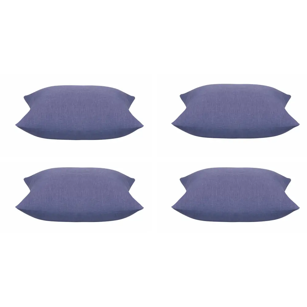 Pack of 4 Elements Indigo Blue Base Colour Square Cushion Covers - Home & Garden > Decor