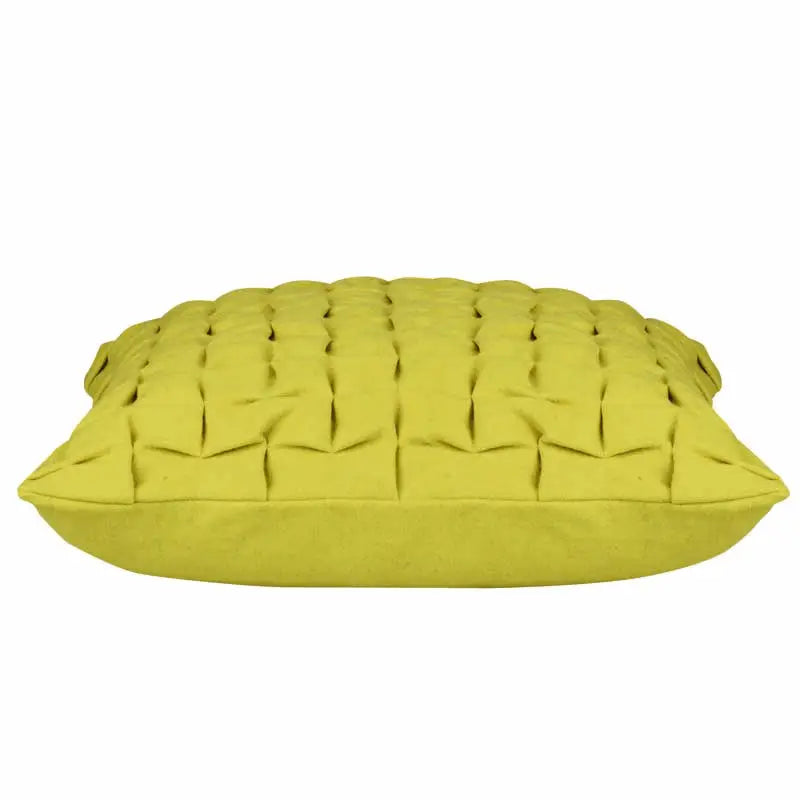 Pack of 4 Flux Mustard Yellow 3D Textured 45cm x 45cm Cushion Covers - Home & Garden > Decor