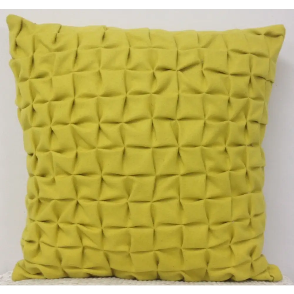 Pack of 4 Flux Mustard Yellow 3D Textured 45cm x 45cm Cushion Covers - Home & Garden > Decor
