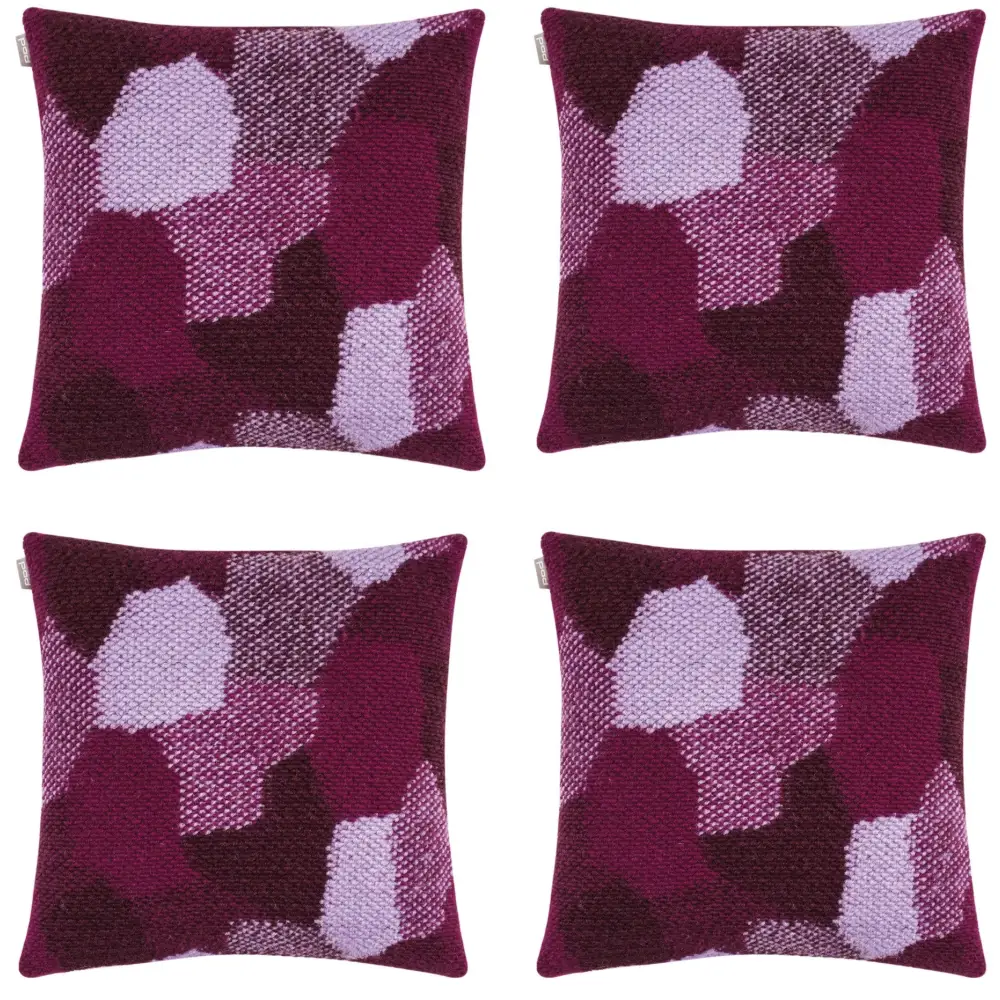 Pack of 4 Giovanni Fuchsia Purple Cushion Cover Made In Europe - Home & Garden > Decor