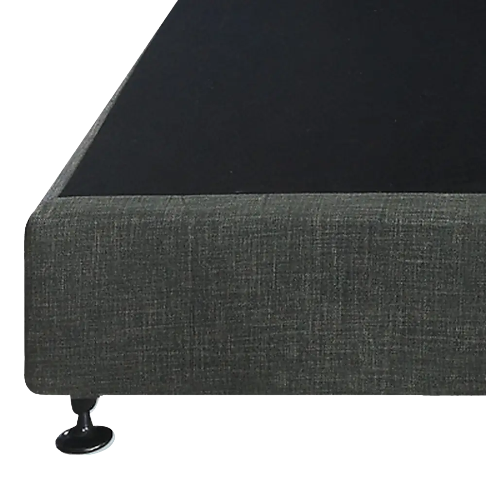 Palermo King Ensemble Bed Base Platinum Graphite Linen Fabric - Furniture > Bedroom > Beds & Bed Frames