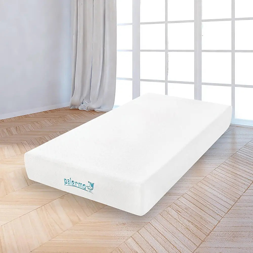 Palermo King Single 25cm Gel Memory Foam Mattress - Dual-Layered - CertiPUR-US Certified - Furniture > Mattresses