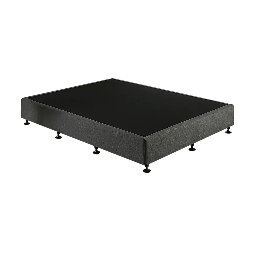 Palermo King Single Ensemble Bed Base Platinum Graphite Linen Fabric - Furniture > Bedroom > Beds & Bed Frames