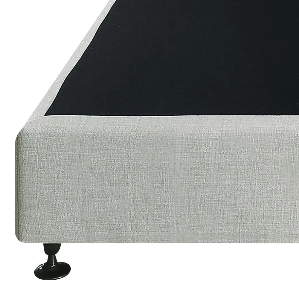 Palermo King Single Ensemble Bed Base Platinum Light Grey Linen Fabric - Furniture > Bedroom > Beds & Bed Frames
