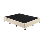 Palermo King Single Ensemble Bed Base Platinum Natural Sand Linen Fabric - Furniture > Bedroom > Beds & Bed Frames