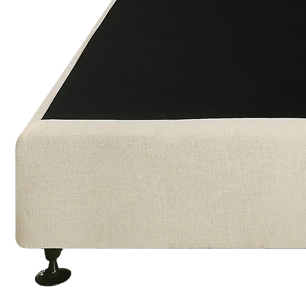 Palermo King Single Ensemble Bed Base Platinum Natural Sand Linen Fabric - Furniture > Bedroom > Beds & Bed Frames
