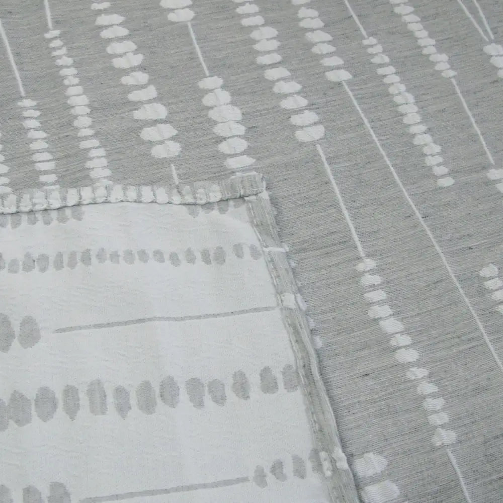 Perline Grey Jacquard Polyester Tablecloth 160 x 270cm - Home & Garden > Kitchenware