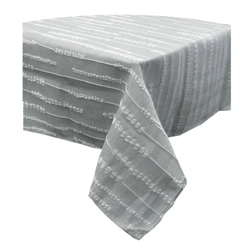 Perline Grey Jacquard Polyester Tablecloth 180 x 300cm - Home & Garden > Kitchenware