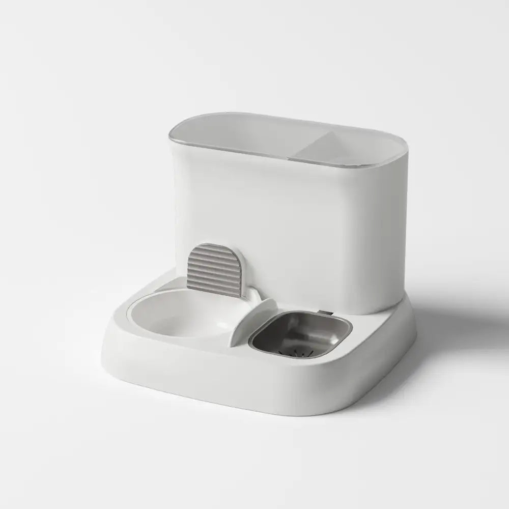 Pet automatic feeding water dispenser ceramic bowl grey 28.5 * 28.5 * 25CM - Pet Care > Dog Supplies > Dog Bowls