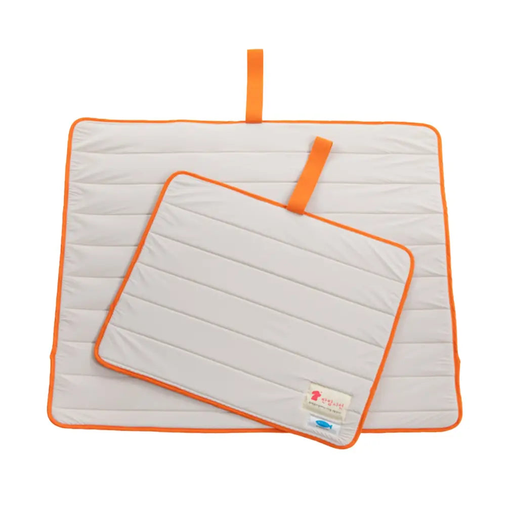 Pet Dog Cooling Mat Non-Slip Travel Roll Up Cool Pad Bed Outdoor M BEIGE - Pet Care > Dog Supplies > Dog Beds