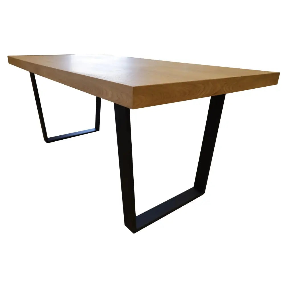 Petunia 7pc 180cm Dining Table Set 6 Wishbone Chair Elm Timber Wood Metal Leg - Furniture > Dining