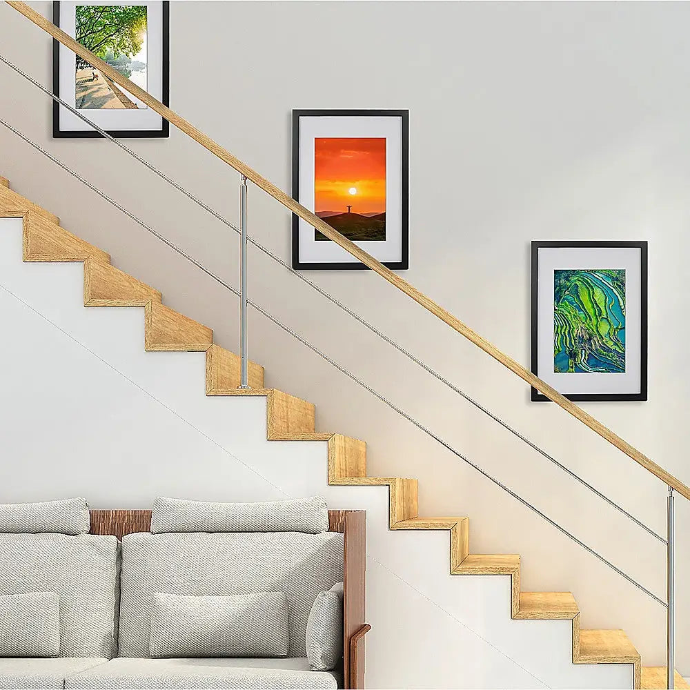 Photo Frames Collage Black A3 Picture Frame Wall Set Home Decor 3PCS - Home & Garden > Decor