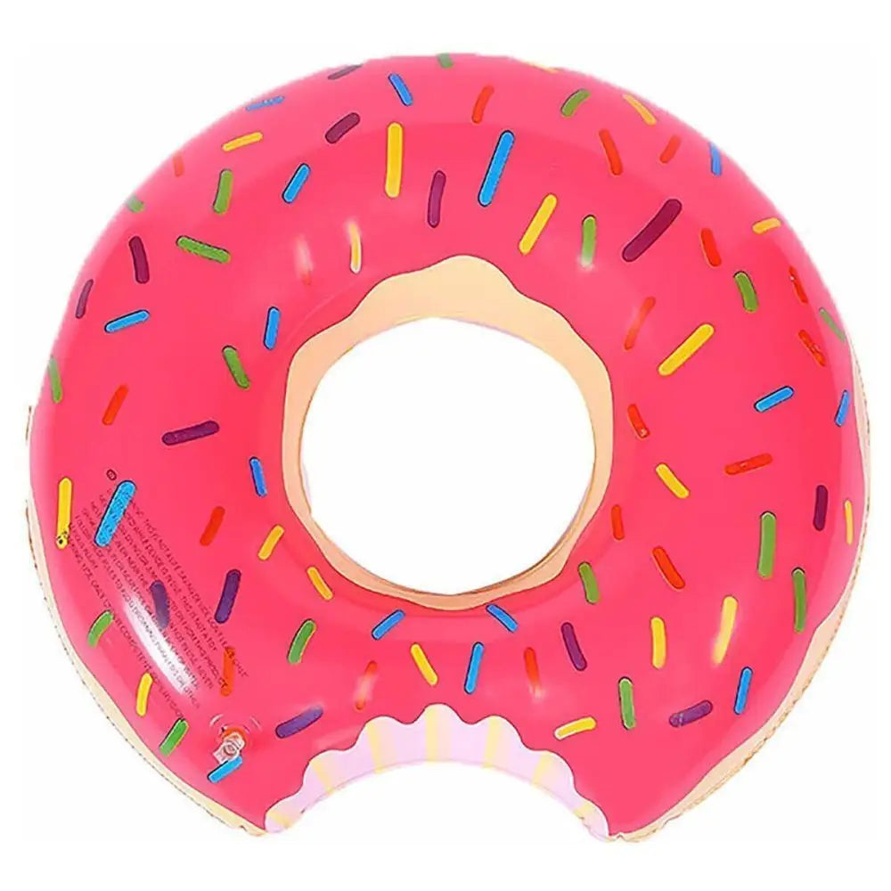 Pink Inflatable Giant Donut Raft Swim Ring Float Swimming Pool Beach Lounge Pink Coff 70CM - Home & Garden > Pool &