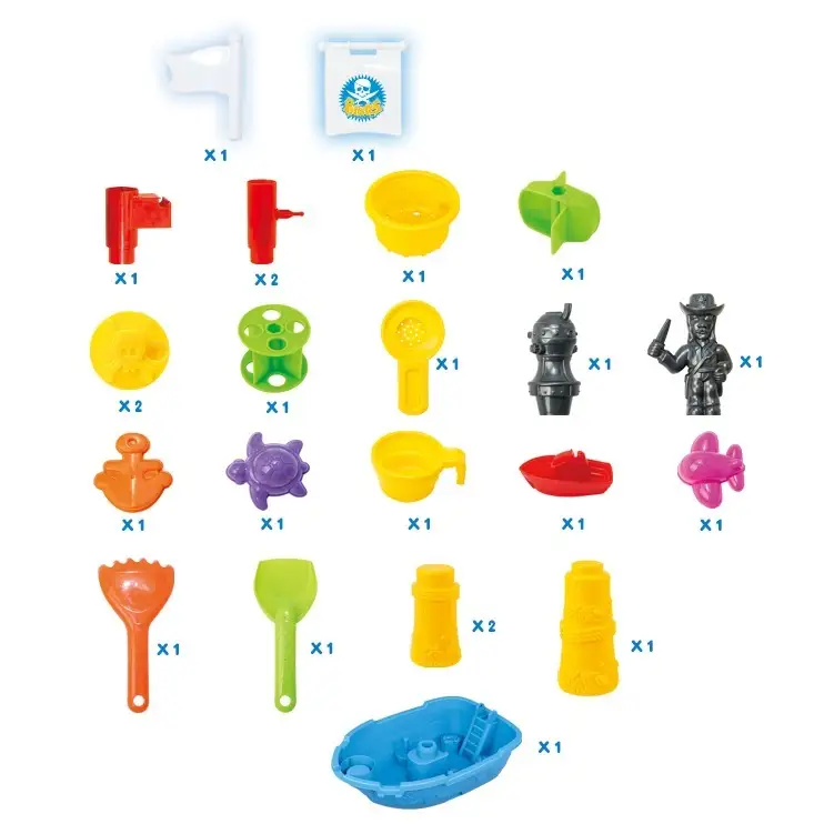 Pirate Ship Modelled Sand and Water Table with 24 Accessories - Home & Garden > Pool & Accessories > Pool Toys &