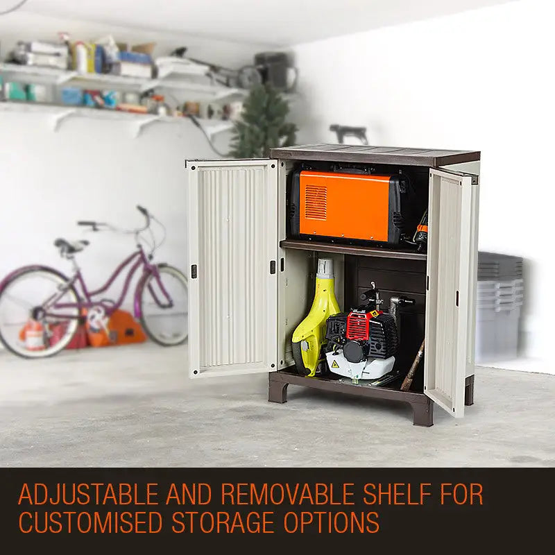 PLANTCRAFT Outdoor Storage Cabinet Lockable Cupboard Shed Carport Garage - Furniture > Outdoor