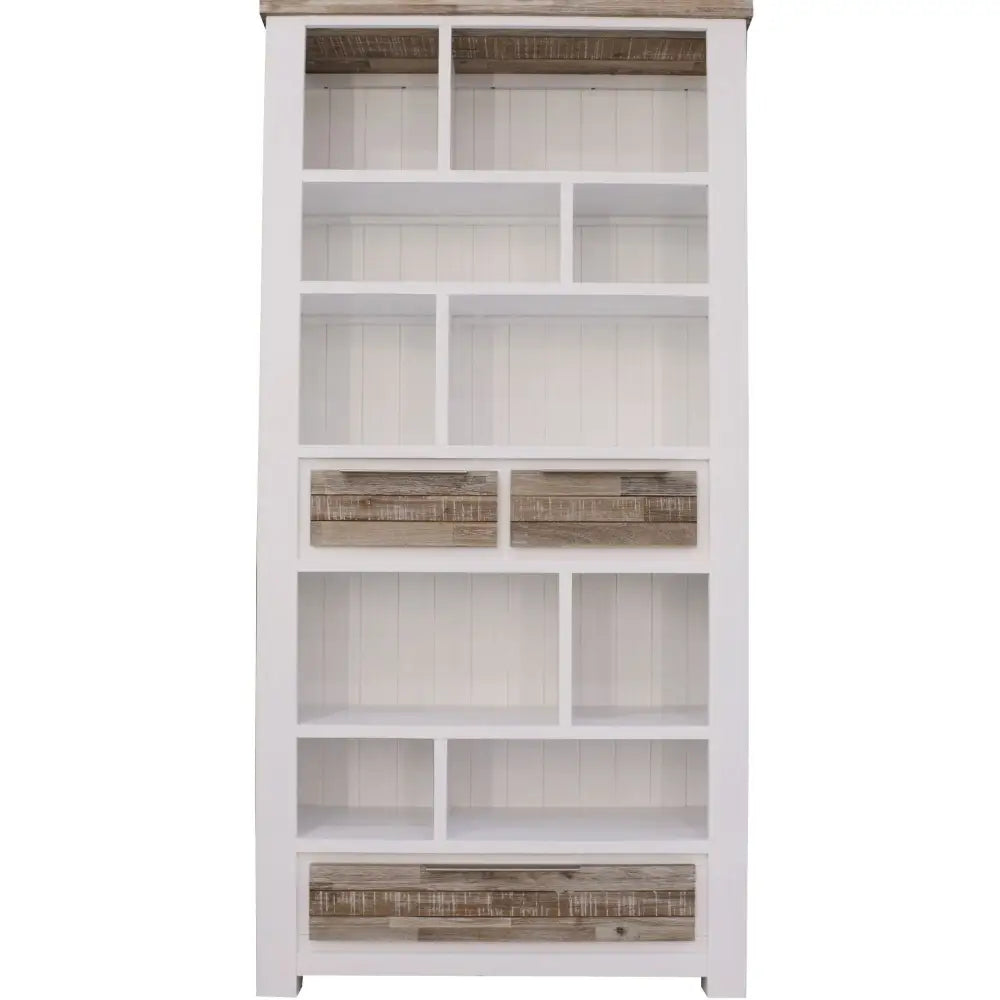 Plumeria Bookshelf 200cm Bookcase Display Unit Solid Acacia Timber Wood - Furniture > Living Room