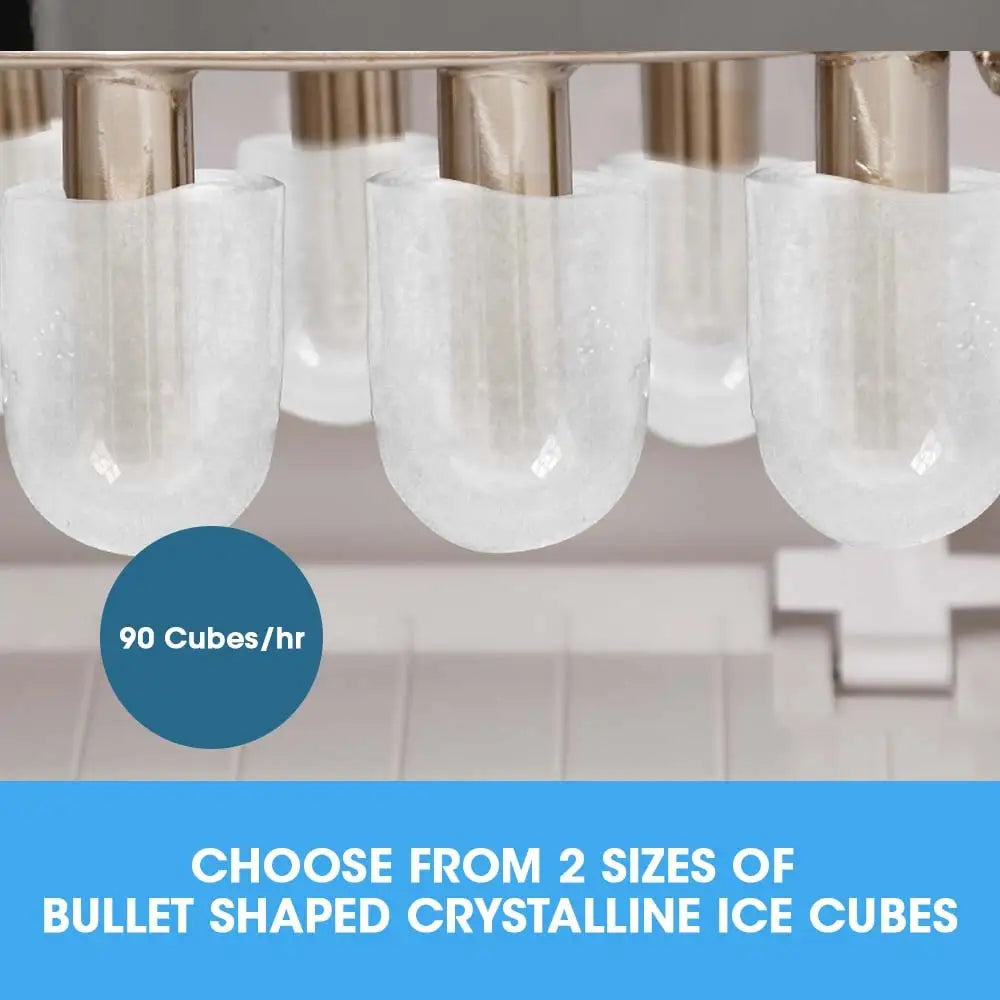 POLYCOOL 12KG Electric Ice Cube Maker Portable 2L Automatic Machine Silver - Appliances > Kitchen Appliances