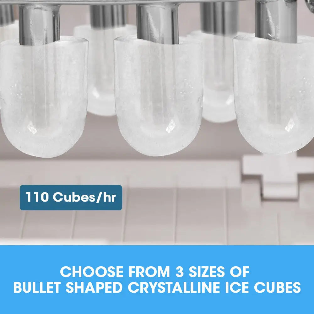 POLYCOOL 3.2L Portable Ice Cube Maker Machine Automatic with LCD Control Panel Black - Appliances > Kitchen Appliances