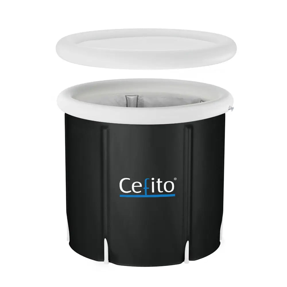 Portable Ice Bath Tub 75X75CM Inflatable Cold Water Folding Bathtub Spa Massage - Furniture > Bathroom > Bathtubs