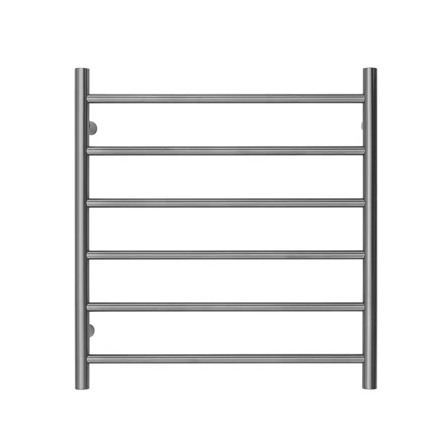 Premium Gunmetal Towel Rack - 6 Bars Round Design AU Standard 650x620mm Wide - Home & Garden > Bathroom Accessories >