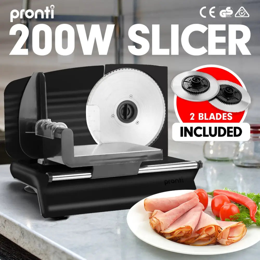 Pronti Electric Meat Slicer- Food Cheese Processor Vegetable Kitchen Deli - Appliances > Kitchen Appliances