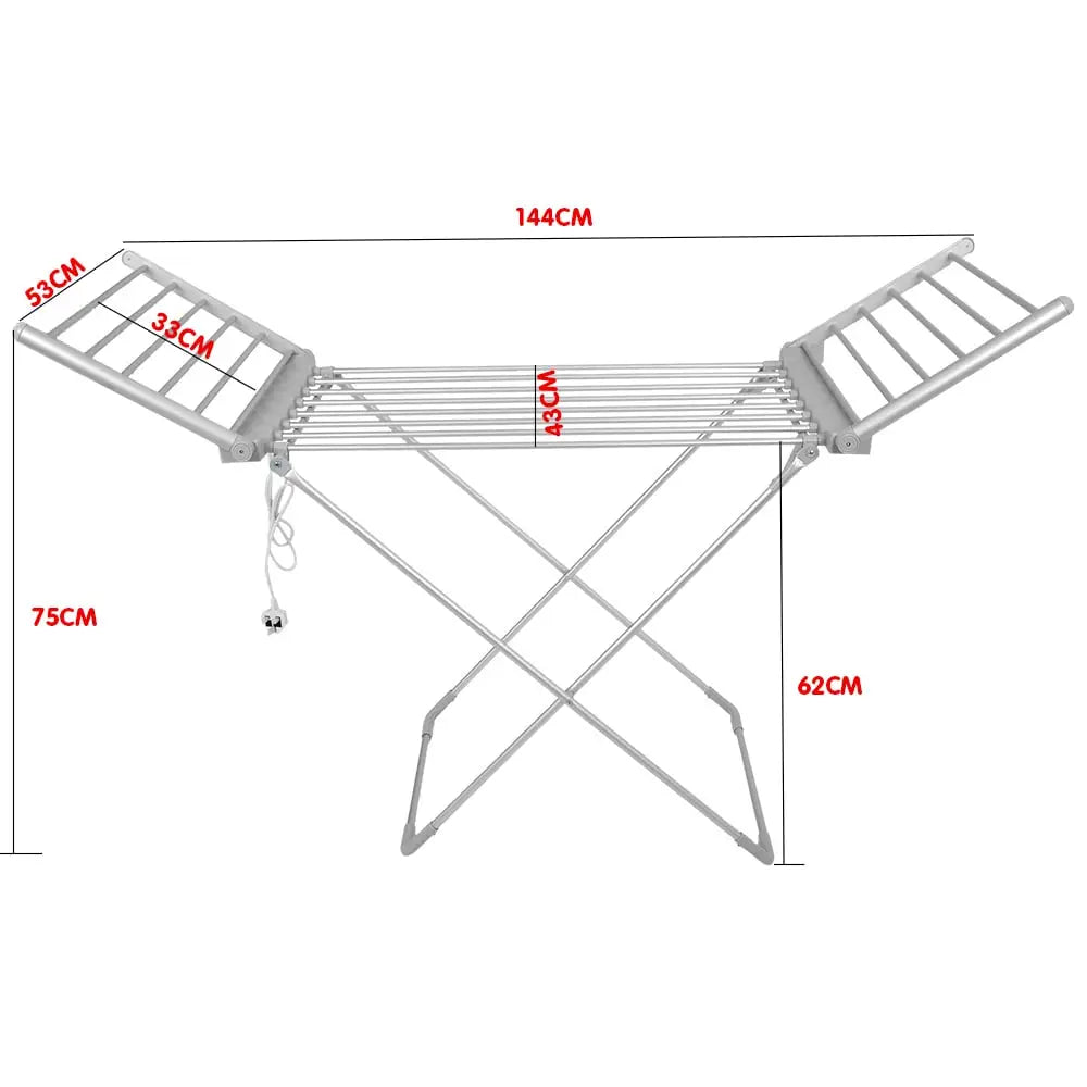 Pronti Heated Towel Rack Dryer Warmer Rack Airer Heat Line Hanger Laundry - Home & Garden > Bathroom Accessories