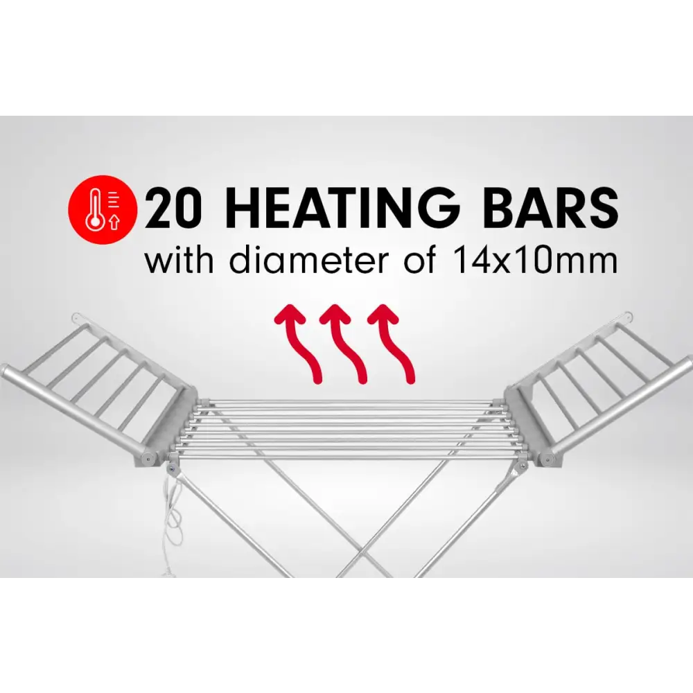 Pronti Heated Towel Rack Dryer Warmer Rack Airer Heat Line Hanger Laundry - Home & Garden > Bathroom Accessories