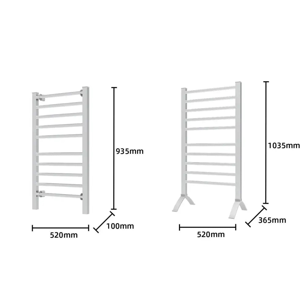 Pronti Heated Towel Rack With Timer Wall-mounted Freestanding Electric 160 Watts - Home & Garden > Laundry & Cleaning >