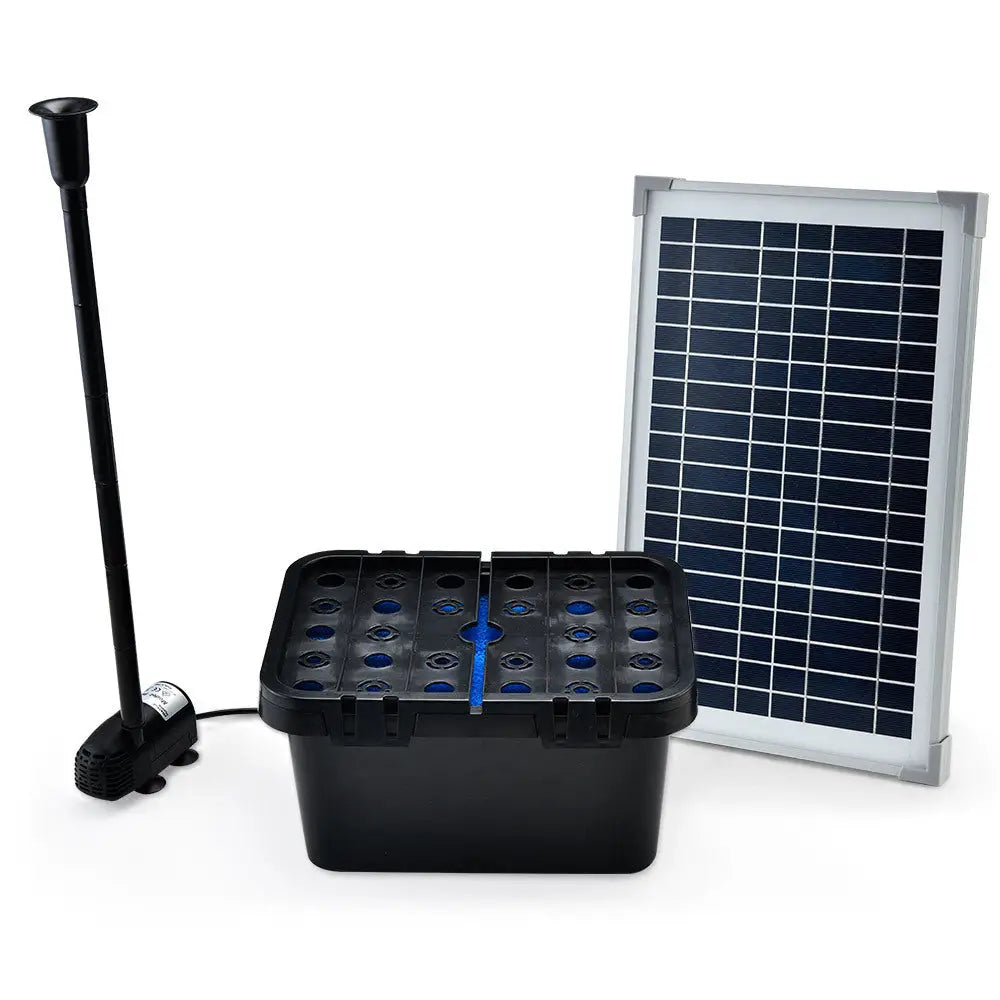 PROTEGE 20W Solar Fountain Pump Garden Water Pool Pond Kit with Eco Filter Box - Home & Garden > Fountains