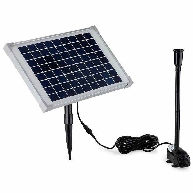 Protege 50W Solar Powered Fountain Submersible Water Pump Pond Kit Power Garden Panel - Home & Garden > Fountains