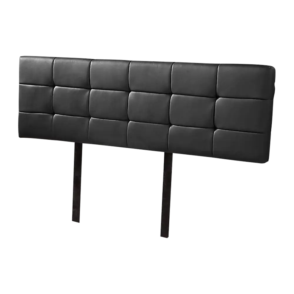PU Leather King Bed Deluxe Headboard Bedhead - Black - Furniture > Bedroom