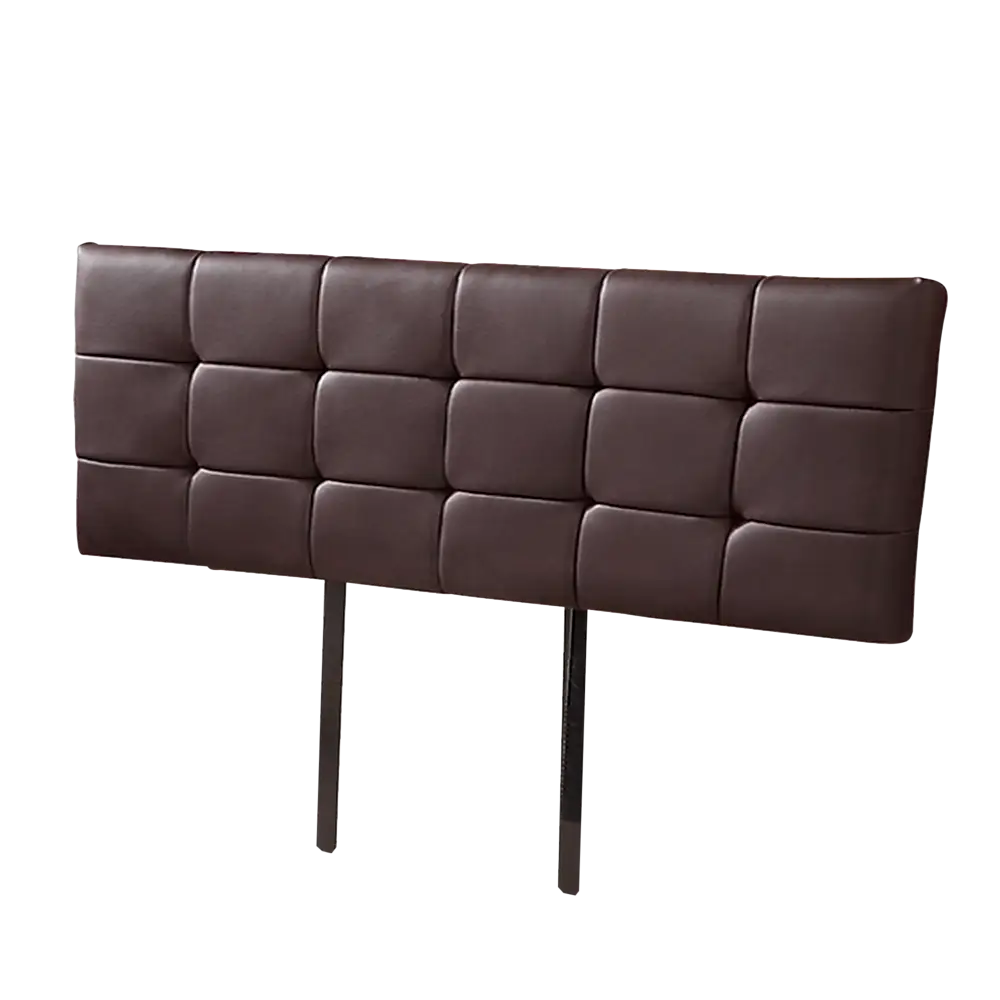 PU Leather King Bed Deluxe Headboard Bedhead - Brown - Furniture > Bedroom