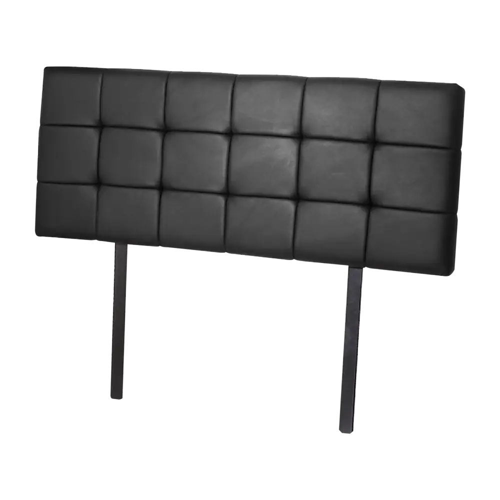 PU Leather Queen Bed Deluxe Headboard Bedhead - Black - Furniture > Bedroom