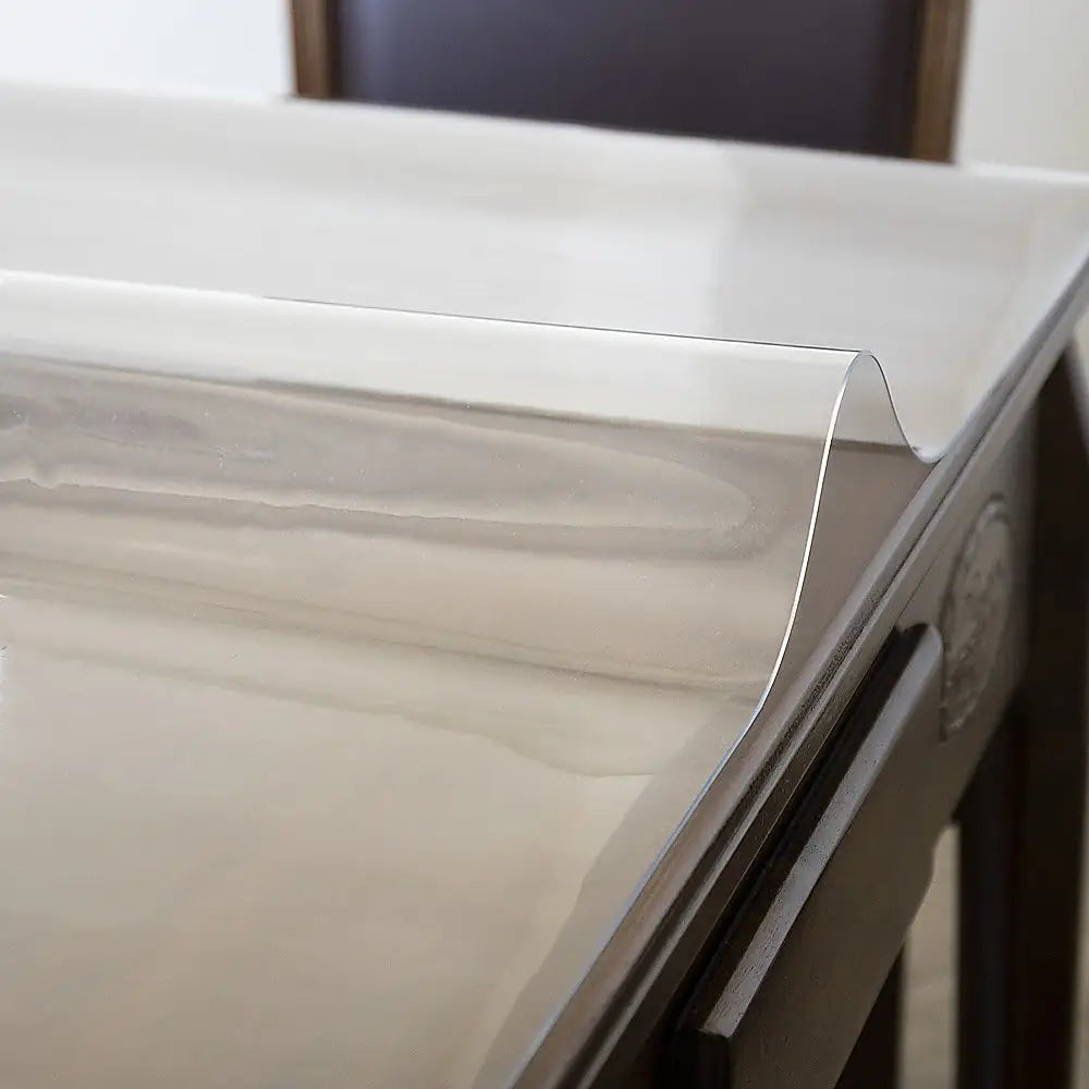 PVC Tablecloth Protector 107X213.4CM Clear Plastic Table Cloth Cover Transparent - Home & Garden > Kitchenware